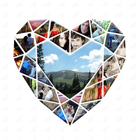 Heart Collage Template Free