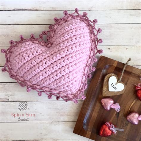 Heart Crochet Pillow