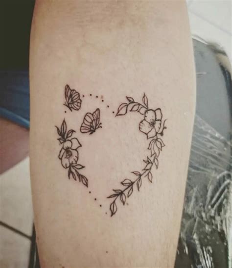 Heart Flower Tattoo