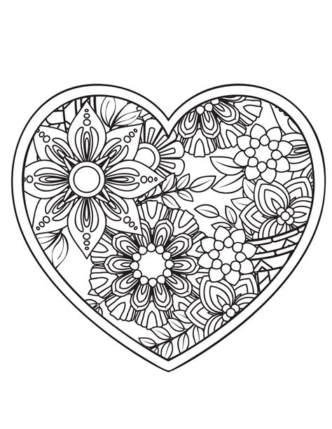 Heart Free Printable Coloring Pages For Adults