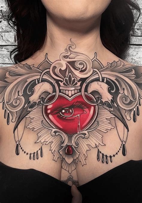 Heart In Chest Tattoo