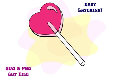Heart-melting Sweetness: Unwrap the Magic of Heart Lollipop Svg with Our Stunning Collection!