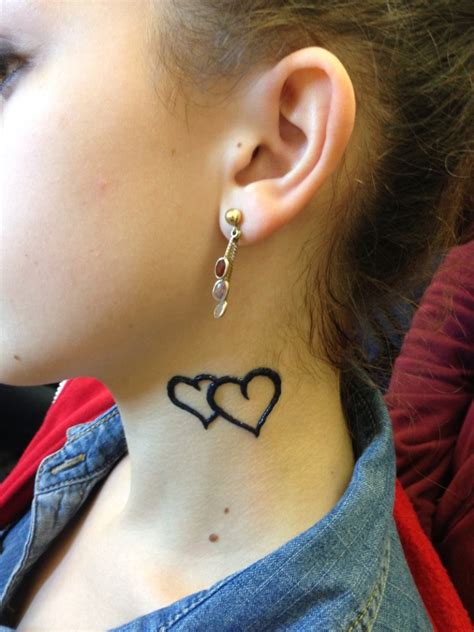 Heart Neck Tattoo