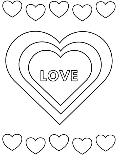 Heart Pages To Color