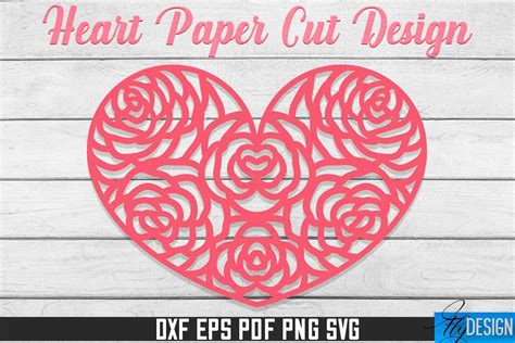 Download Heart Paper Cut Design For Silhouette