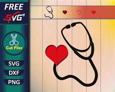 Listen to Your Heart: Get Your Hands on our Free Heart-Shaped Stethoscope SVG!
