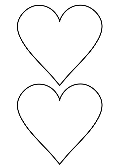 Heart Shape Template Printable