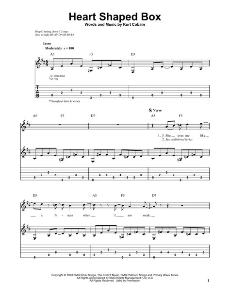 Strumming Your Heartstrings with Emotion: Find the Ultimate Heart-Shaped-Box Tabs!