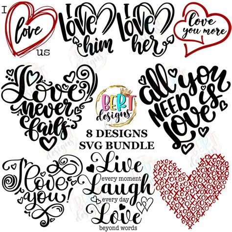 Download Heart Svg Bundle Cut Files