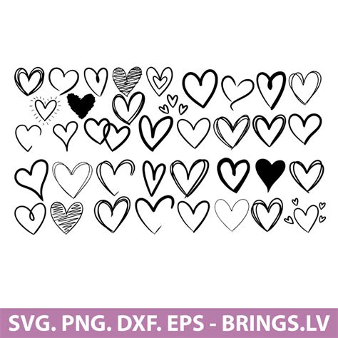 Download Heart Svg Bundle Silhouette DXF Files