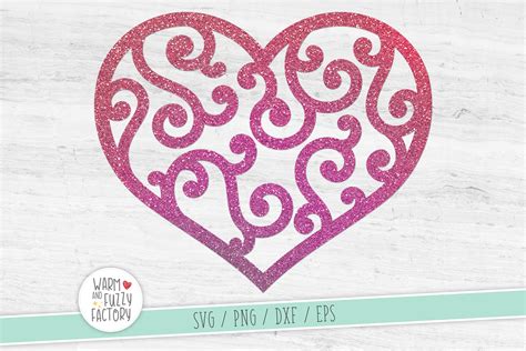 Download Heart Swirls Files For Crafts