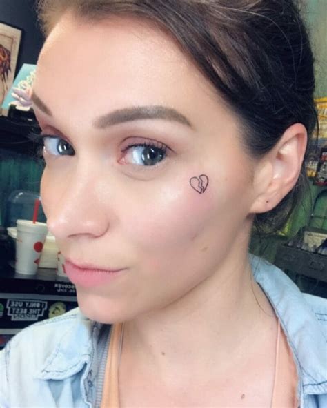 Heart Tattoo On Face