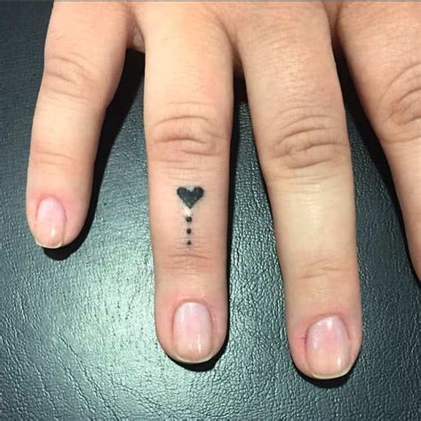Heart Tattoo On Finger