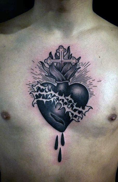 Heart Tattoo With Cross