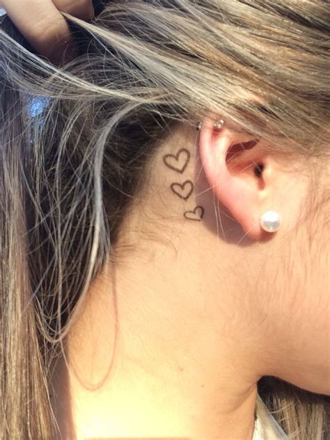 Heart Tattoos Behind The Ear