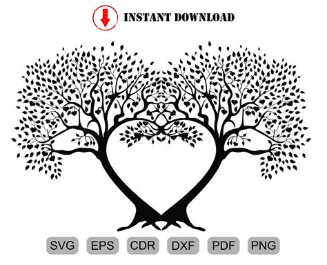 Enchant Your Crafts with Heart Tree Svg: A Whimsical Touch to Your DIY Projects!