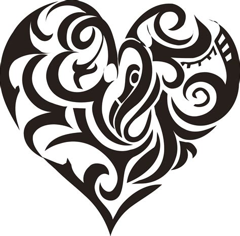 One More Tribal Heart Tattoo Design Real Photo Pictures