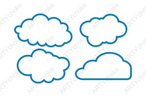 Download Heart and Clouds SVG File - SVG Design Creativefabrica DXF Files