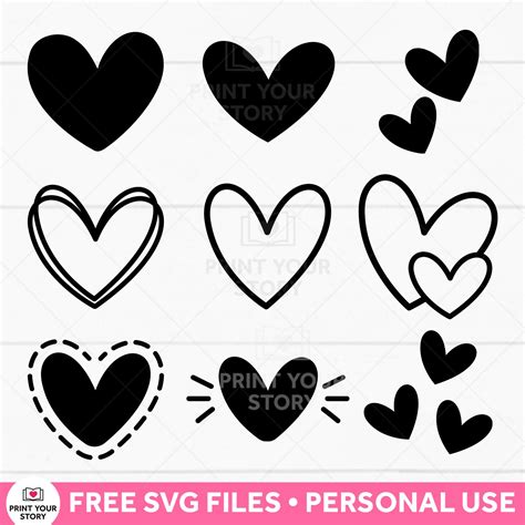 Download Heart and Clouds SVG File - SVG Design Cricut SVG Free PSD Mockups