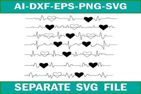 Download Heartbeat Bundle Commercial Use DXF Files