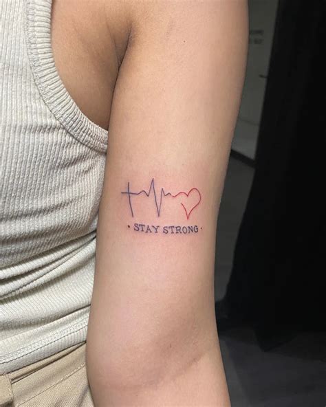 Heartbeat Tattoo With Words