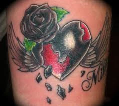 Heart And Rose Tattoos And DesignsHeart And Rose Tattoo