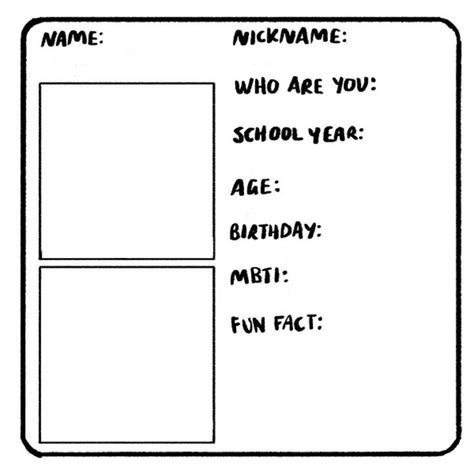 Heartstopper Character Profile Template
