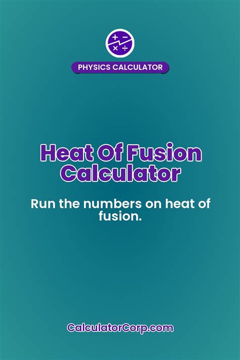 Heat Fusion Calculator