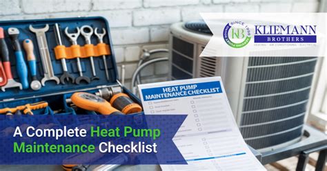 Heat pump repair checklist