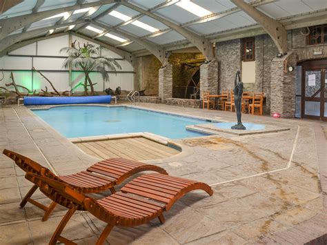 Heated swimming pool and sauna