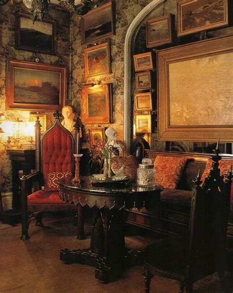Heavy, Ornate Furniture in Victorian Gothic Interiors