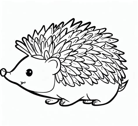 Hedgehog Coloring Page Free