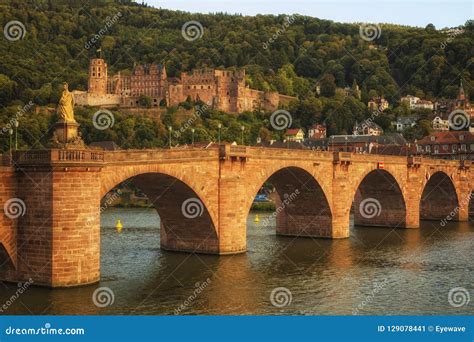 Heidelberg Old Bridge at Sunset