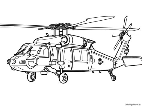 Helicopter Coloring Pages