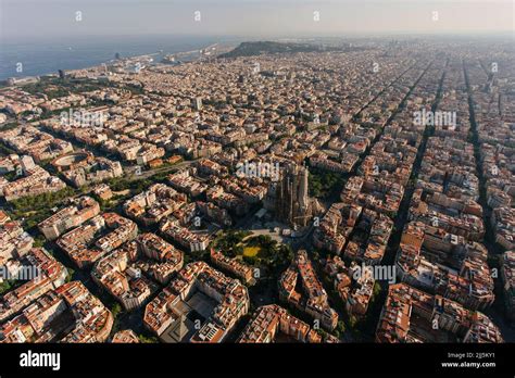 Helicopter View of Barcelona