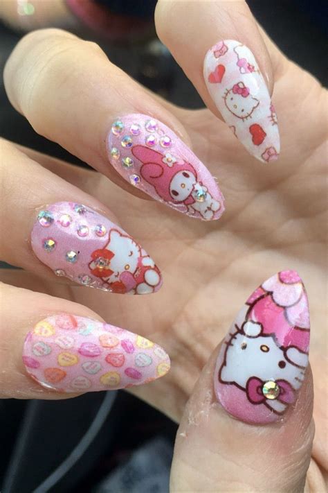 Hello Kitty Almond Nails: A Cute And Fun Style For Nail Art Lovers