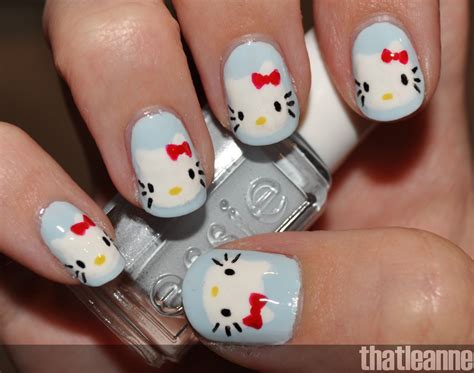 How To Hello kitty Acrylic Nail Art cute nail design Hello kitty