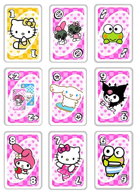 Hello Kitty Uno Cards Printable