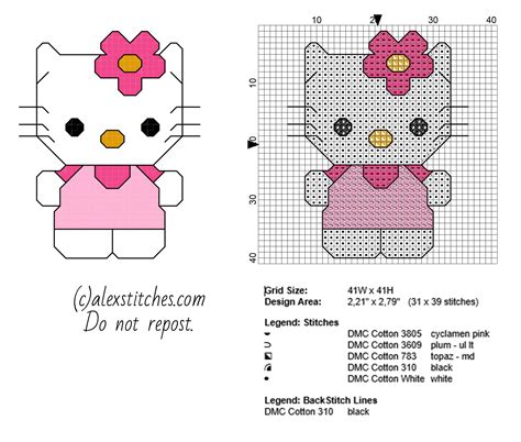 Hello Kitty Cross Stitch Chart