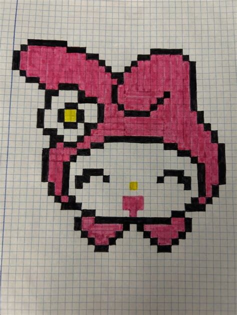 Hello Kitty On Graph Paper