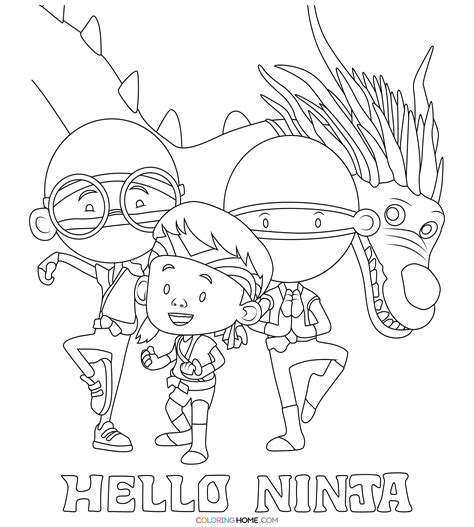 Hello Ninja Kleurplaat