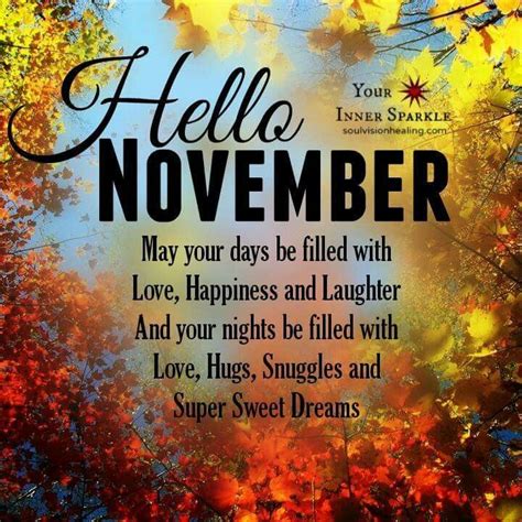 Hello November Quotes Love
