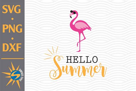 Hello Summer SVG, PNG, DXF Digital Files Include