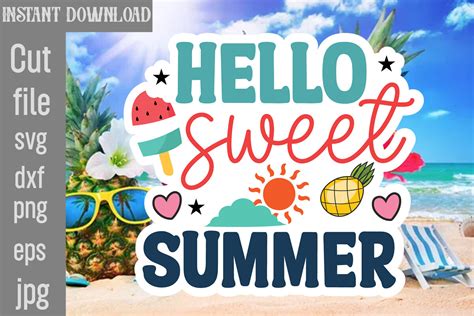 Download Hello Sweet Summer Cut File For Cricut