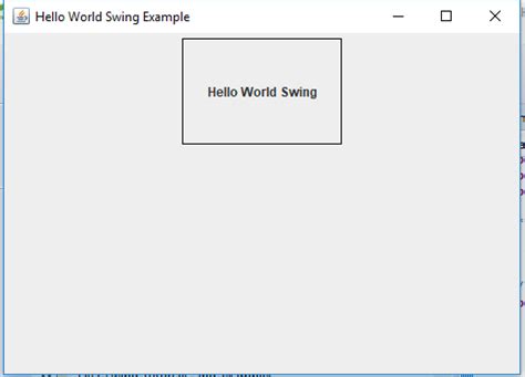 Hello Swing Application