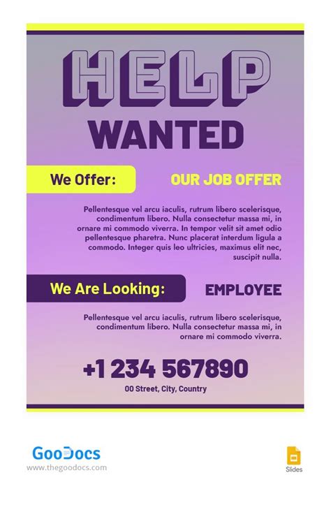 Help Wanted Posters Template