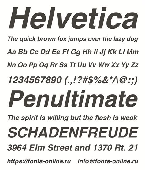 Helvetica Font