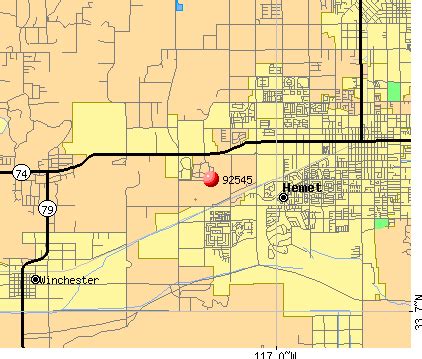 Hemet, California (CA) Zip Code Map Locations, Demographics list of