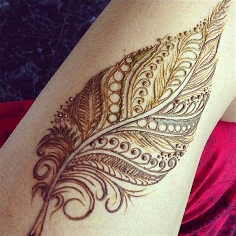 Feather tattoo design, Henna feather, Trendy tattoos