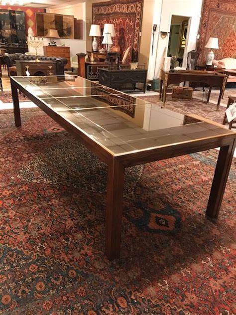 Henredon Glass Top Dining Table